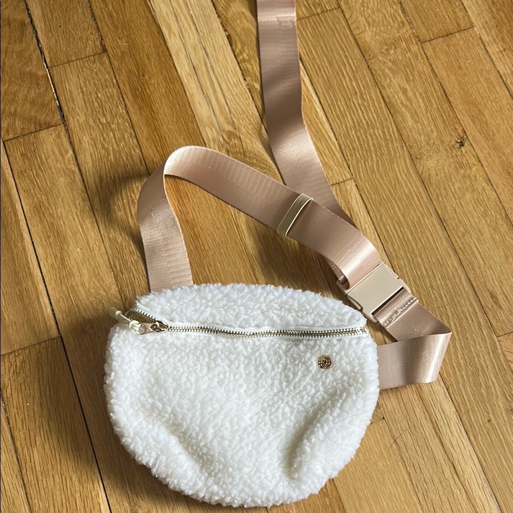 SOLD- White Sherpa Crossbody Bag
